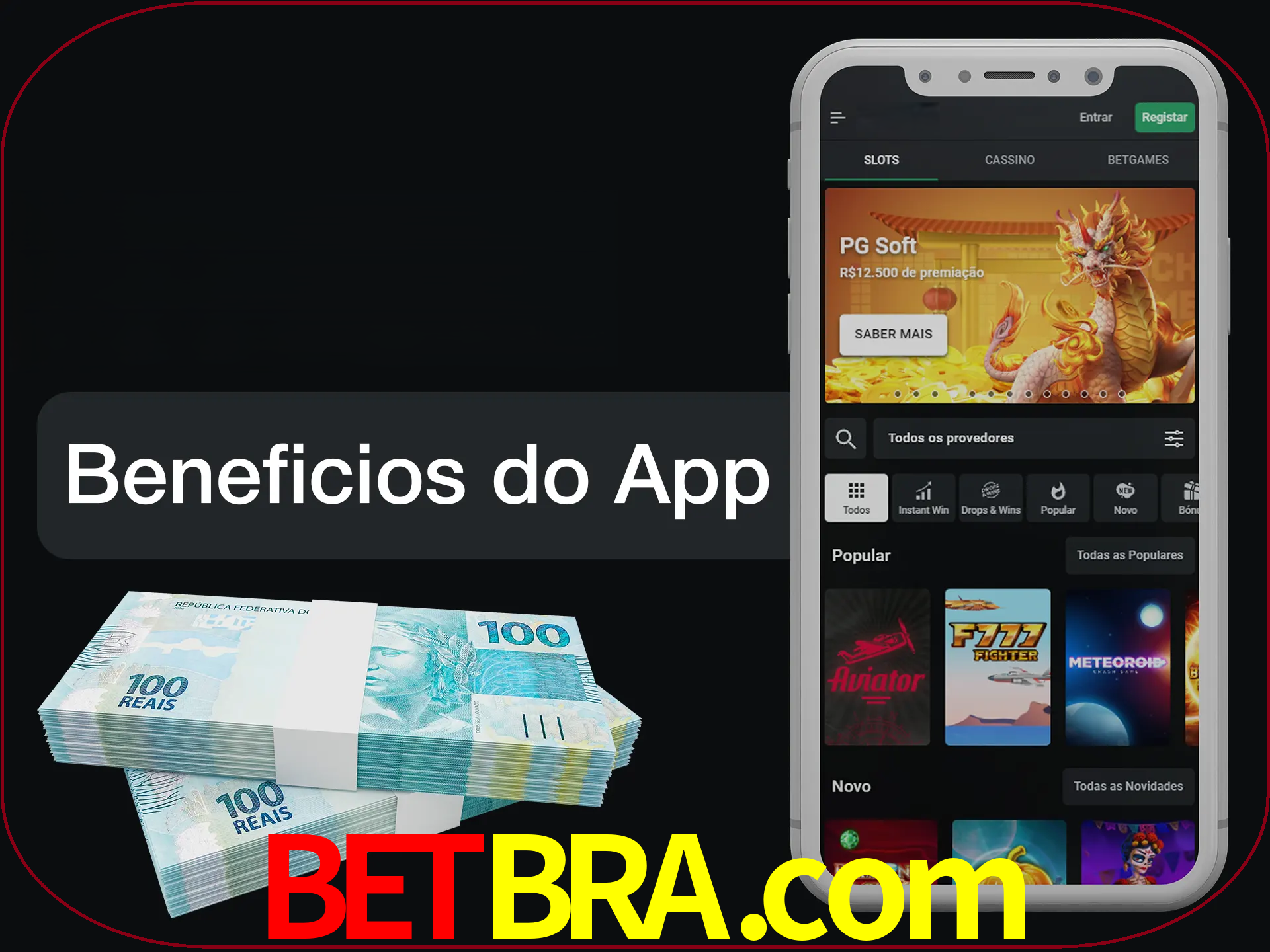 Obtenha todos os benefícios usando o aplicativo.