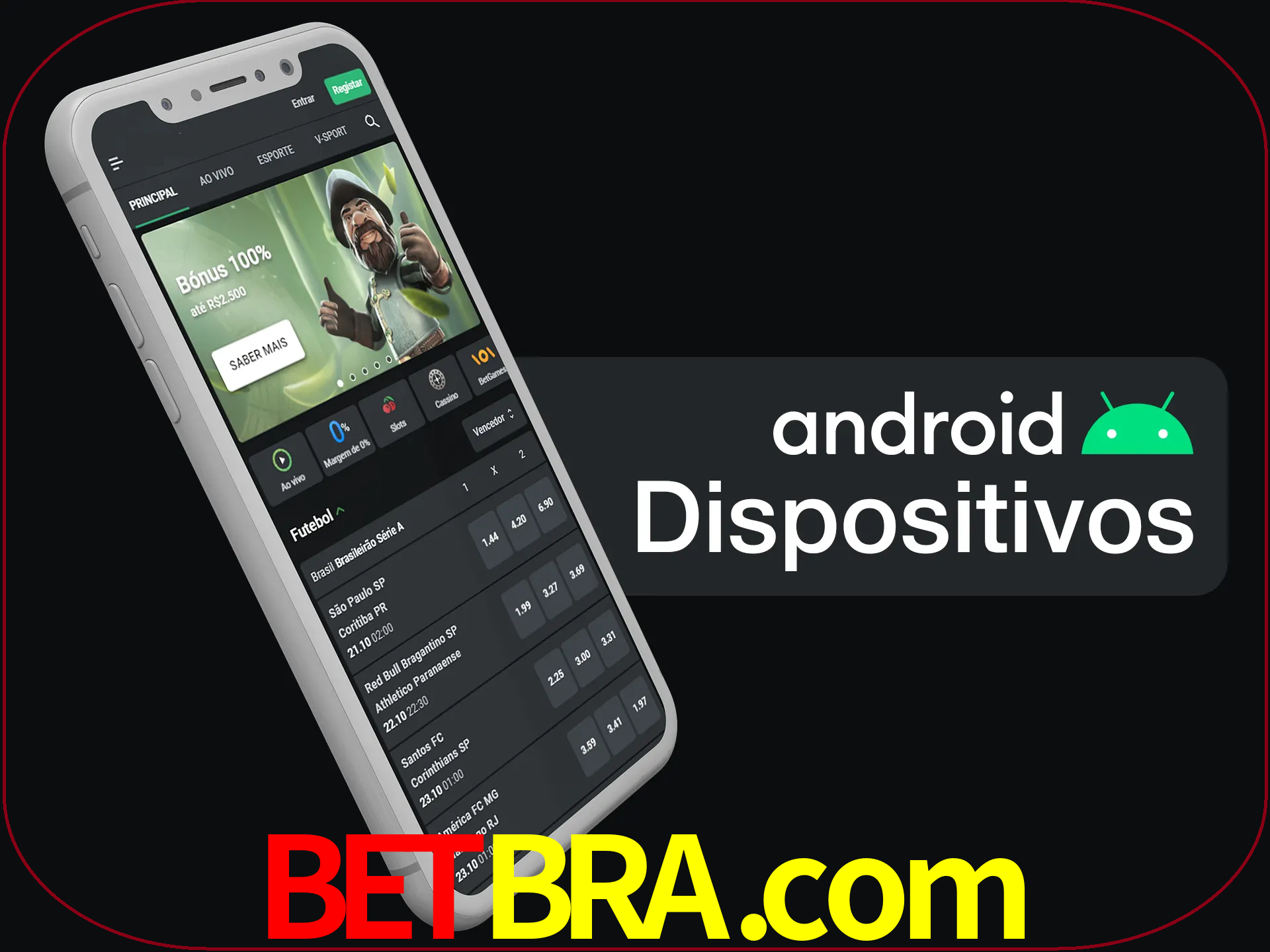 O aplicativo suporta a maioria de todos os dispositivos Android.