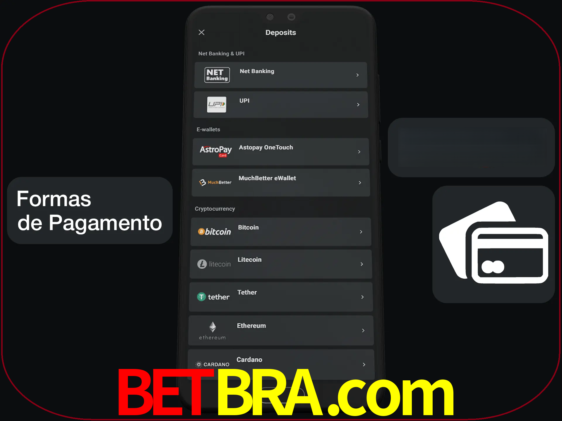 Escolha a forma de pagamento de sua preferência.